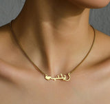 Arabic name necklace with heart