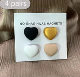Heart shaped anti snag magnets 2 pairs