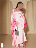 Bat sleeve party dress ombre design