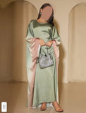 Bat sleeve party dress ombre design