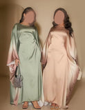 Bat sleeve party dress ombre design