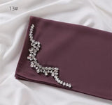 Embellished rhinestone crystal chiffon scarf