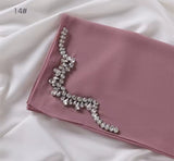 Embellished rhinestone crystal chiffon scarf