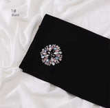 Chiffon headscarf with round embellishment