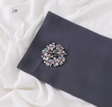 Chiffon headscarf with round embellishment