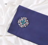 Chiffon headscarf with round embellishment