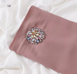 Chiffon headscarf with round embellishment