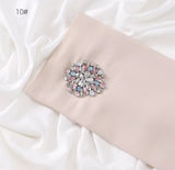 Chiffon headscarf with round embellishment