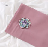 Chiffon headscarf with round embellishment