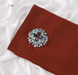 Chiffon headscarf with round embellishment