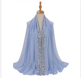 Sequin chiffon scarf