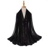Sequin chiffon scarf