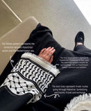 Keffiyeh style abayah robe flared sleeves