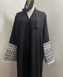 Keffiyeh style abayah robe flared sleeves